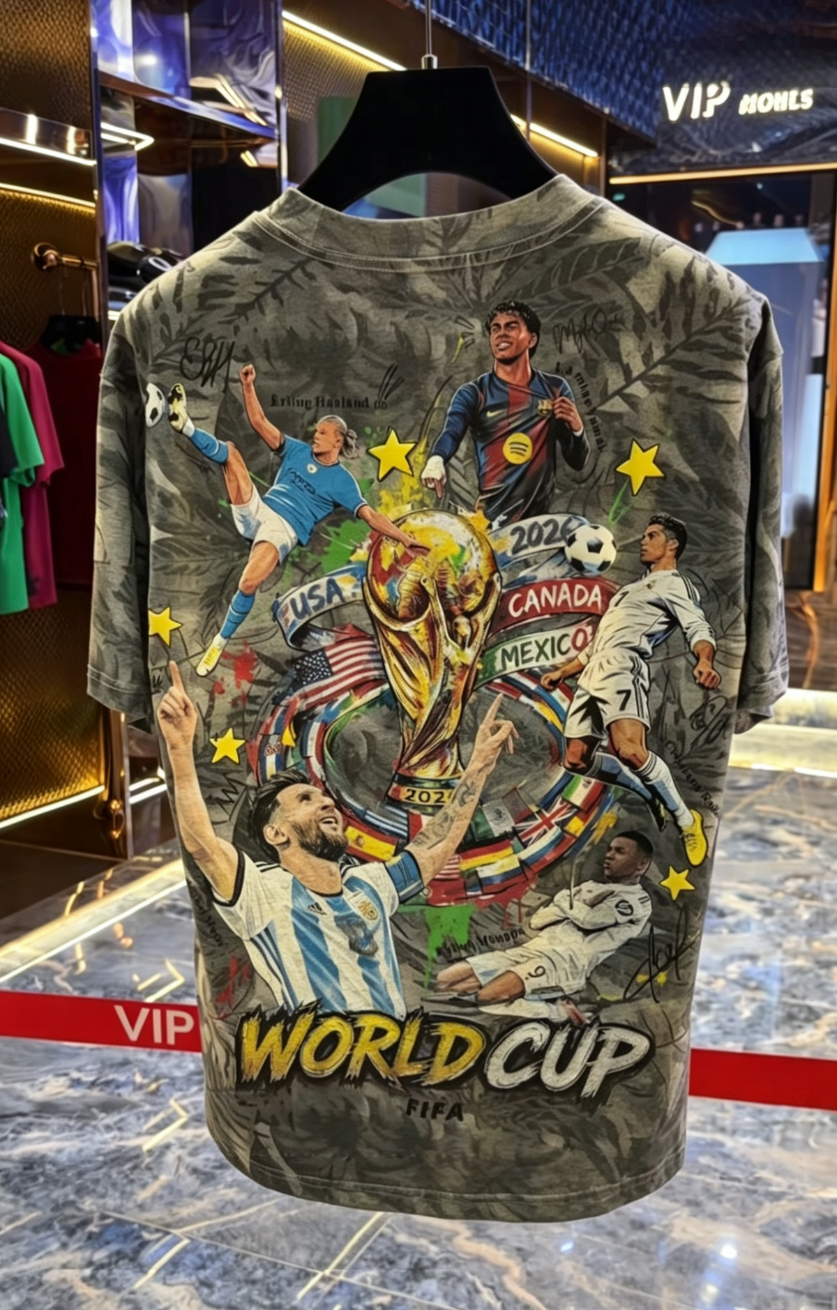 2026 World Cup Men's and Women's Commemorative 100% Cotton 3D T-Shirts