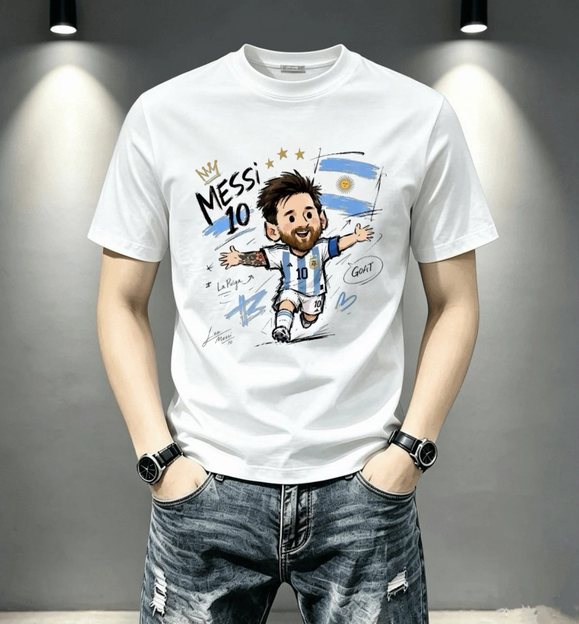 2026 New Arrival: 100% Cotton Unisex Messi Commemorative Edition T-Shirt