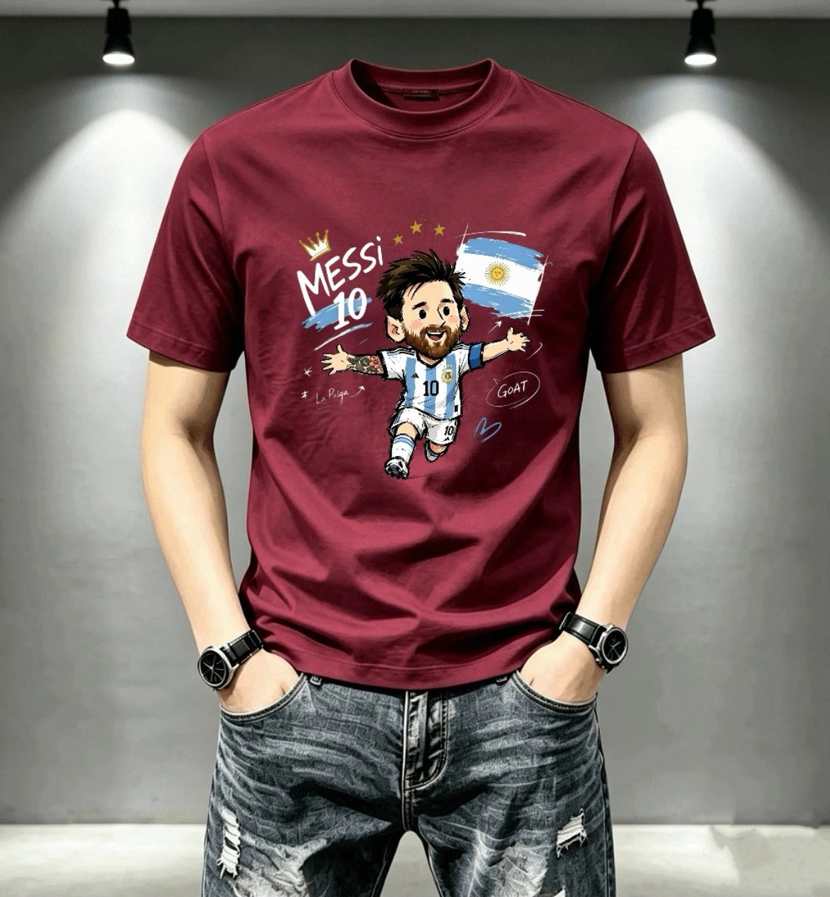 2026 New Arrival: 100% Cotton Unisex Messi Commemorative Edition T-Shirt