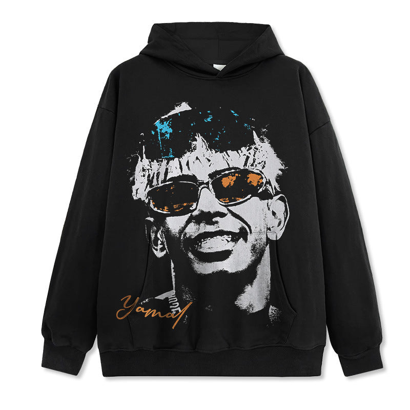 2026 New Yamal Printed 100% Cotton Vintage-Washed T-Shirts and Hoodies