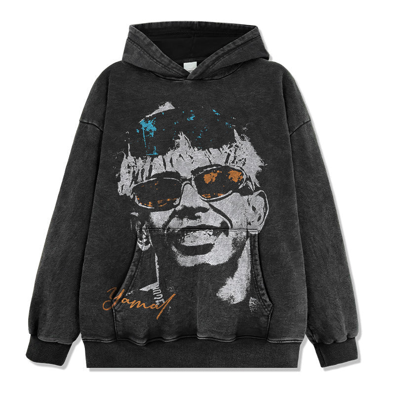 2026 New Yamal Printed 100% Cotton Vintage-Washed T-Shirts and Hoodies
