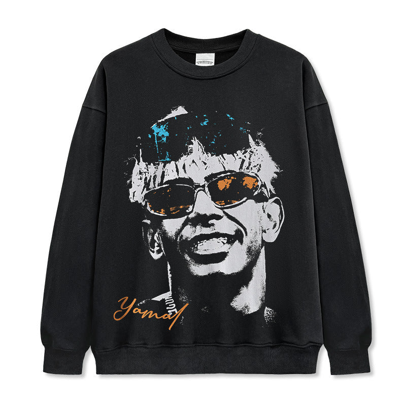 2026 New Yamal Printed 100% Cotton Vintage-Washed T-Shirts and Hoodies