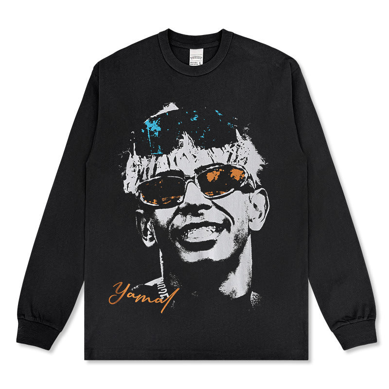 2026 New Yamal Printed 100% Cotton Vintage-Washed T-Shirts and Hoodies