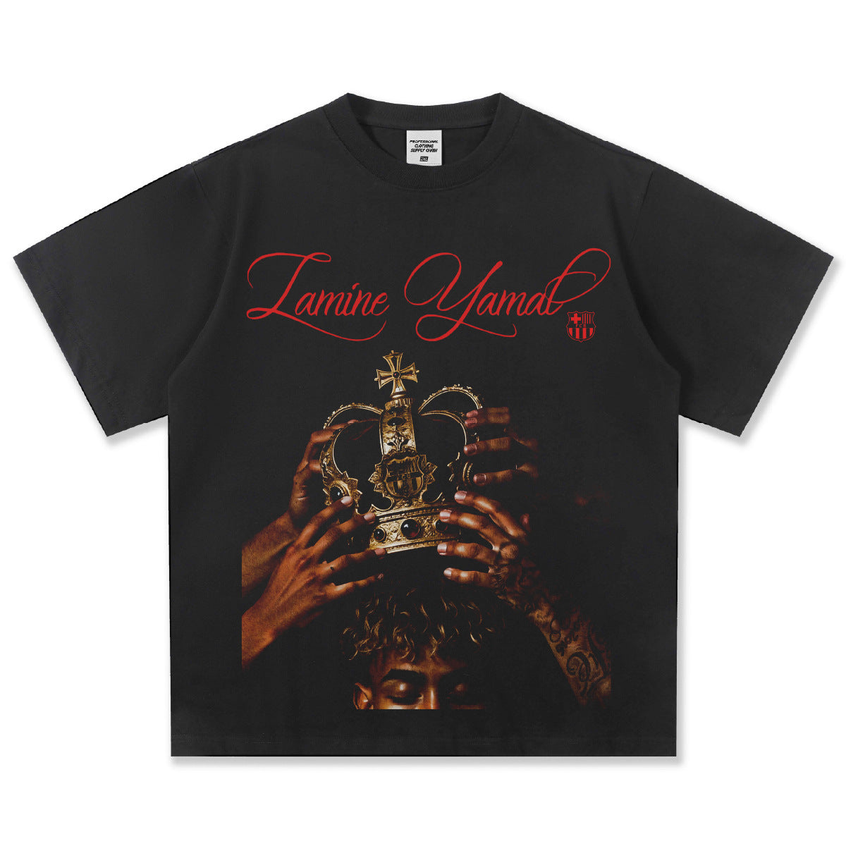 2026 New Yamal “Coronation” Vintage-Wash Heavyweight 100% Cotton T-Shirt