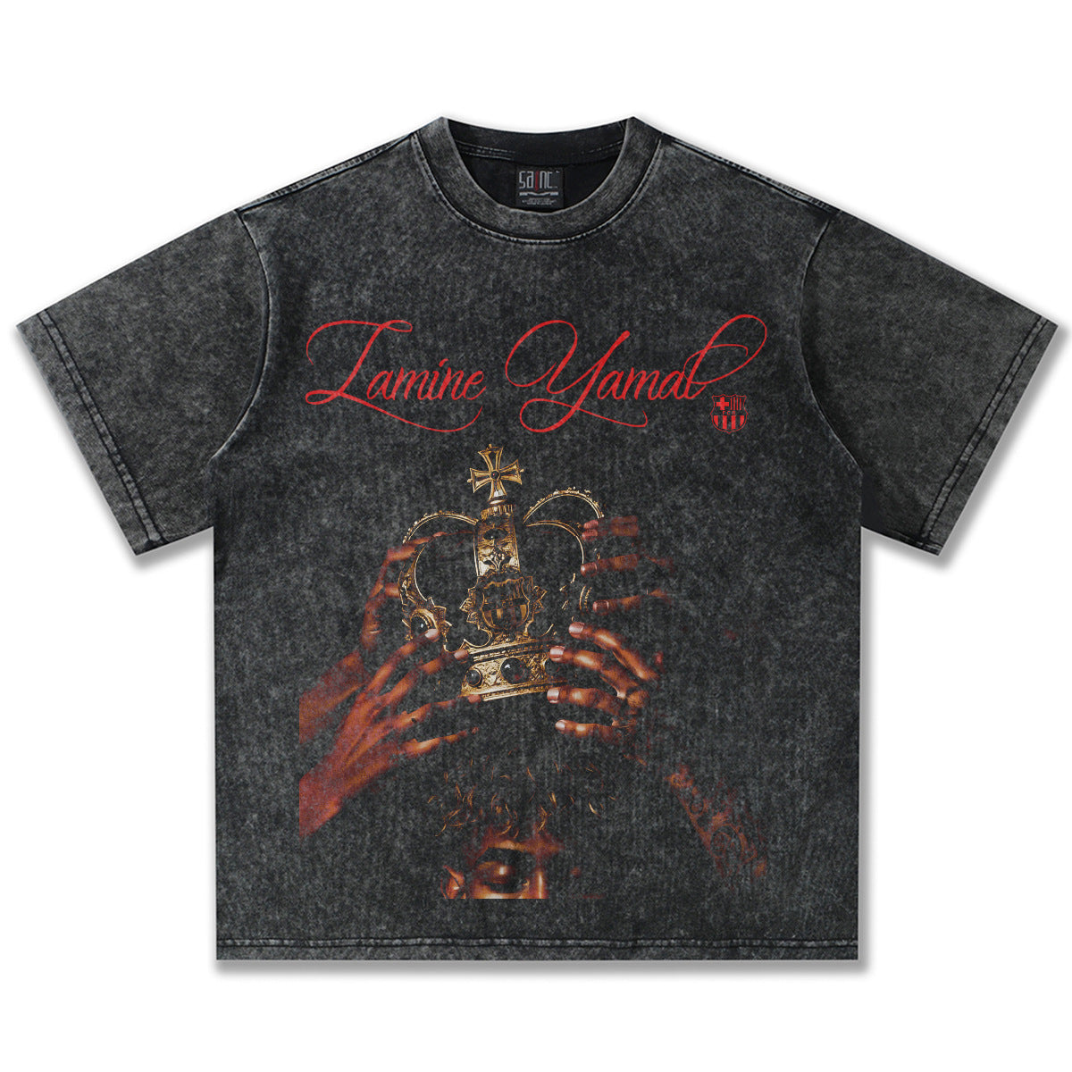 2026 New Yamal “Coronation” Vintage-Wash Heavyweight 100% Cotton T-Shirt