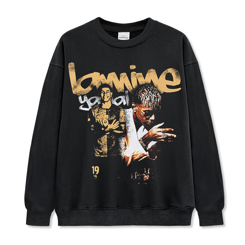 2026 New Yamal Drop-Shoulder Unisex 100% Cotton 420g High-Quality T-Shirt, Long-Sleeve Sweatshirt, and Hoodie