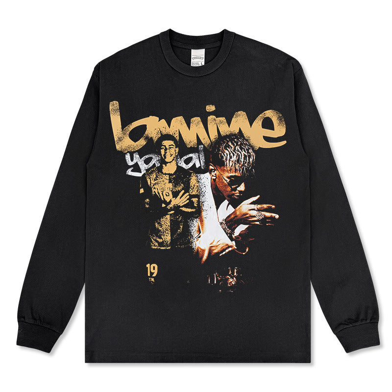 2026 New Yamal Drop-Shoulder Unisex 100% Cotton 420g High-Quality T-Shirt, Long-Sleeve Sweatshirt, and Hoodie