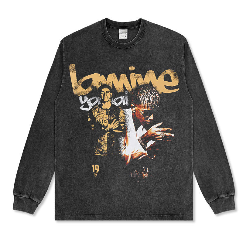 2026 New Yamal Drop-Shoulder Unisex 100% Cotton 420g High-Quality T-Shirt, Long-Sleeve Sweatshirt, and Hoodie