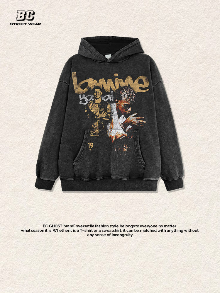 2026 New Yamal Drop-Shoulder Unisex 100% Cotton 420g High-Quality T-Shirt, Long-Sleeve Sweatshirt, and Hoodie