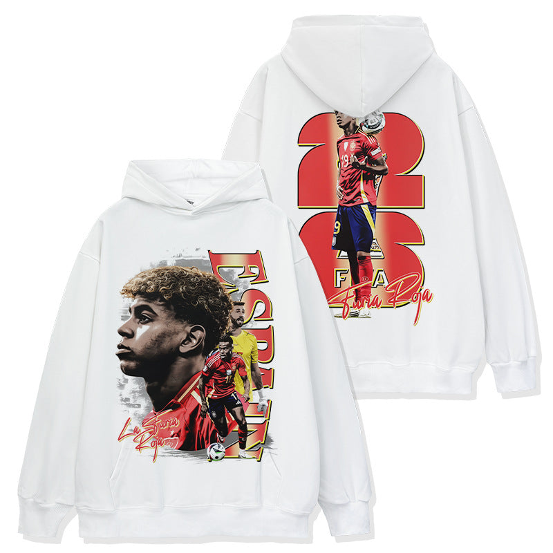 2026 New Yamal Vintage Distressed Washed Print Soccer T-Shirts, Sweatshirts, and Hoodies