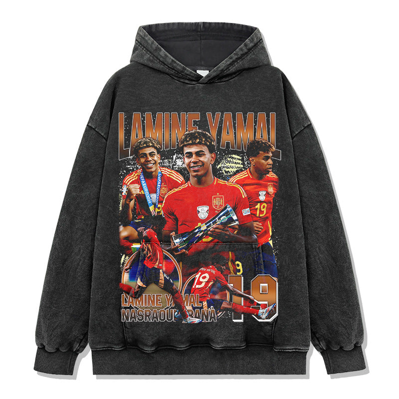 2026 New Yamal Printed High-Street Washed Heavyweight 100% Cotton T-Shirts, Sweatshirts, and Hoodies