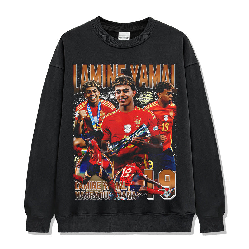 2026 New Yamal Printed High-Street Washed Heavyweight 100% Cotton T-Shirts, Sweatshirts, and Hoodies