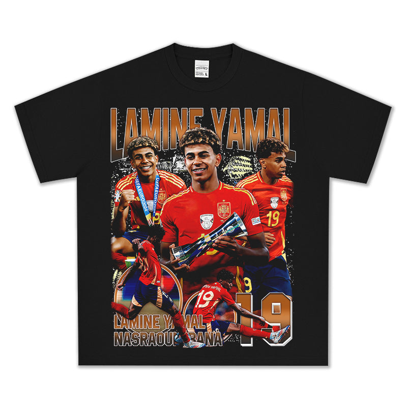 2026 New Yamal Printed High-Street Washed Heavyweight 100% Cotton T-Shirts, Sweatshirts, and Hoodies
