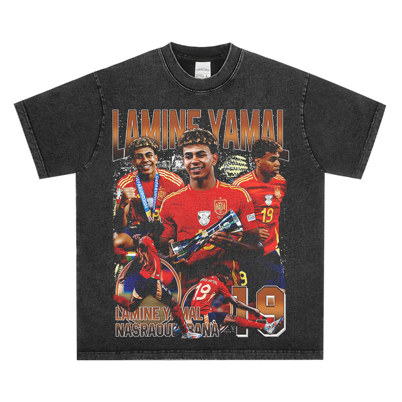 2026 New Yamal Printed High-Street Washed Heavyweight 100% Cotton T-Shirts, Sweatshirts, and Hoodies