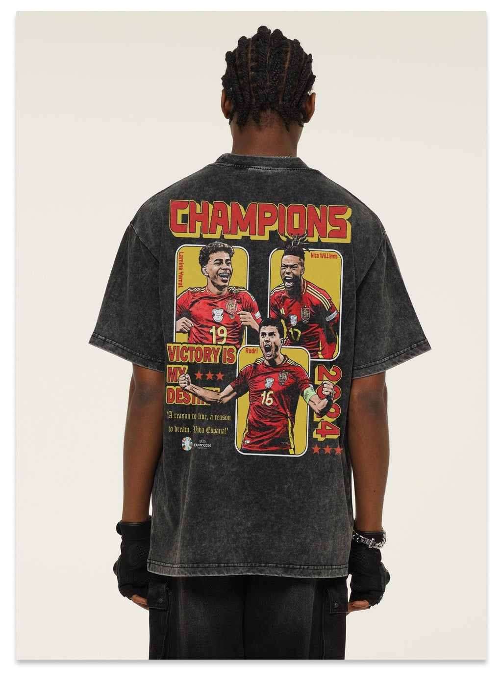 2026 New Yamal T-Shirt: Retro, Heavyweight, 100% Cotton, Washed and Distressed, Small Neckline