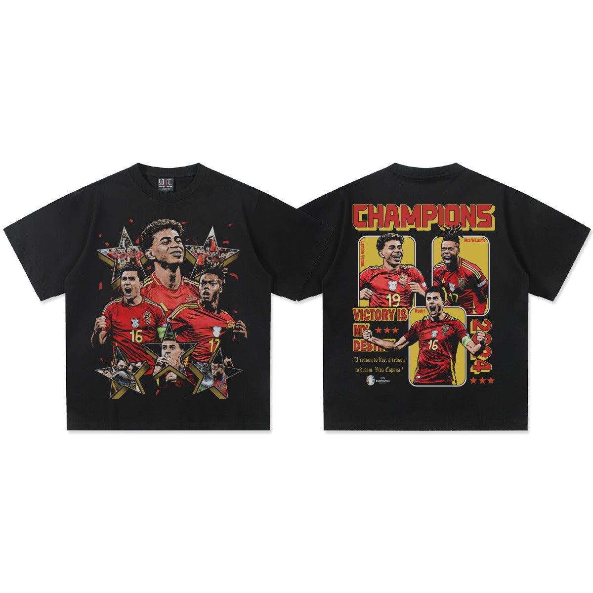 2026 New Yamal T-Shirt: Retro, Heavyweight, 100% Cotton, Washed and Distressed, Small Neckline