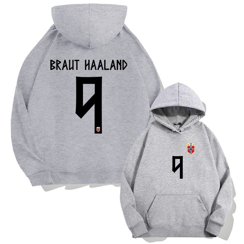 Norway Haaland No. 9 Soccer Hoodie