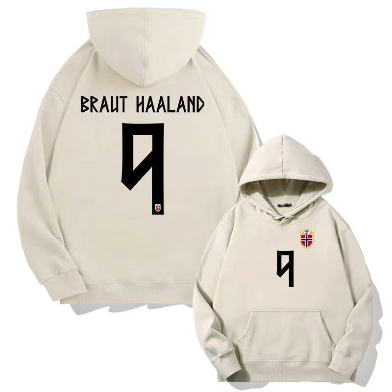 Norway Haaland No. 9 Soccer Hoodie