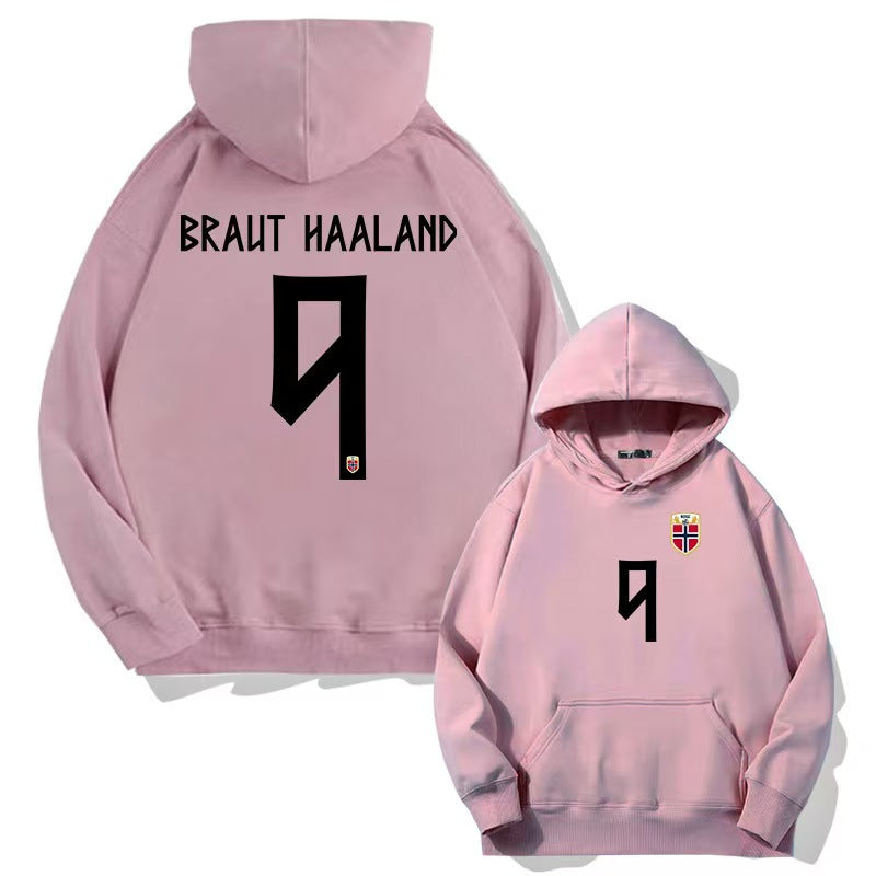 Norway Haaland No. 9 Soccer Hoodie