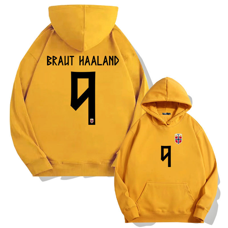 Norway Haaland No. 9 Soccer Hoodie