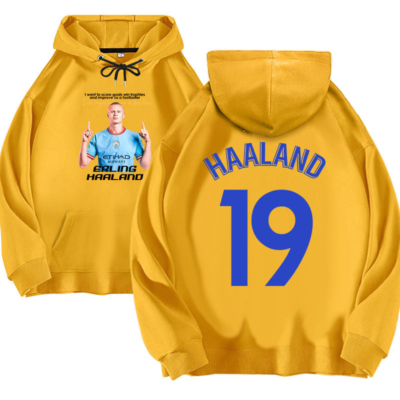 Haaland “19” Gesture Print Hoodie