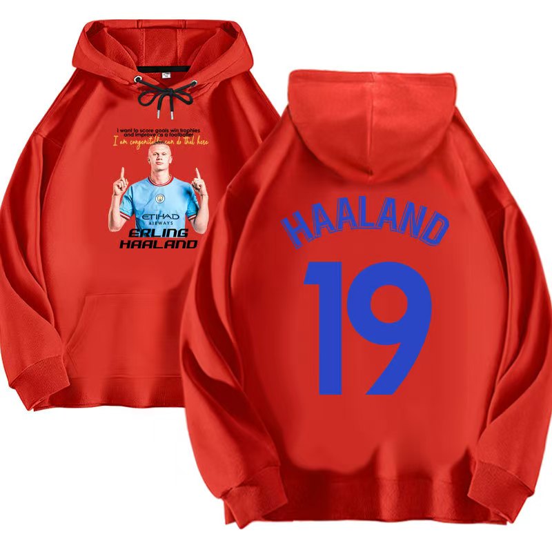 Haaland “19” Gesture Print Hoodie
