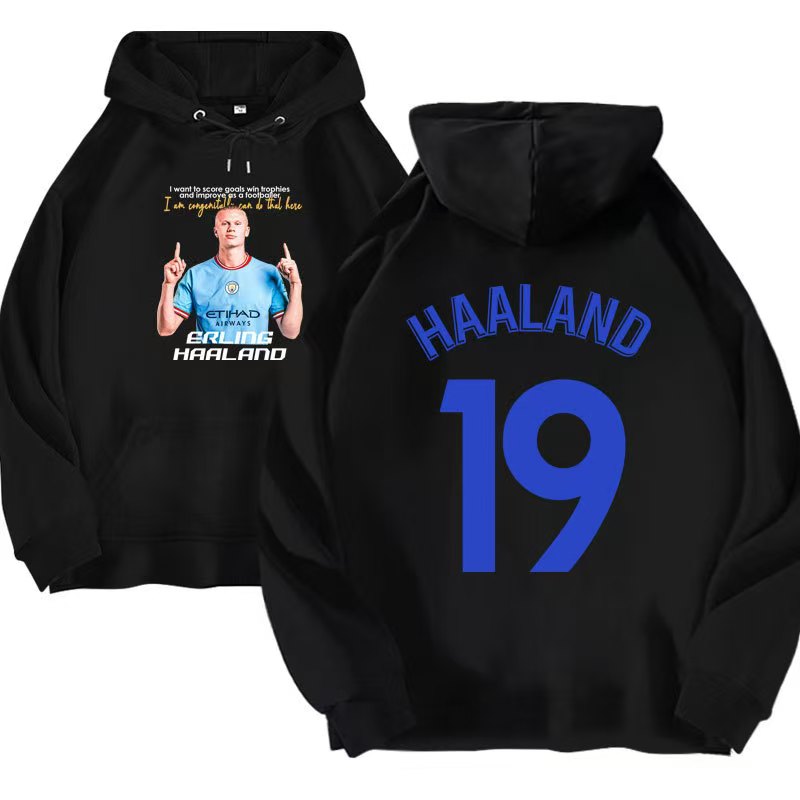 Haaland “19” Gesture Print Hoodie