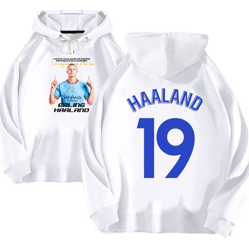 Haaland “19” Gesture Print Hoodie