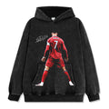 Cristiano Ronaldo Vintage-Style Washed Hoodie