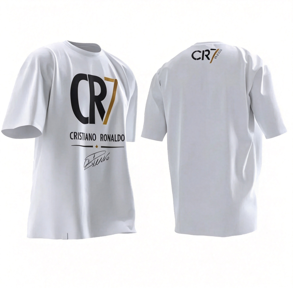 Sportswear CR7 Quick-Dry Short-Sleeve T-Shirt (Same Style as Cristiano Ronaldo's) with Hot-Stamped Design