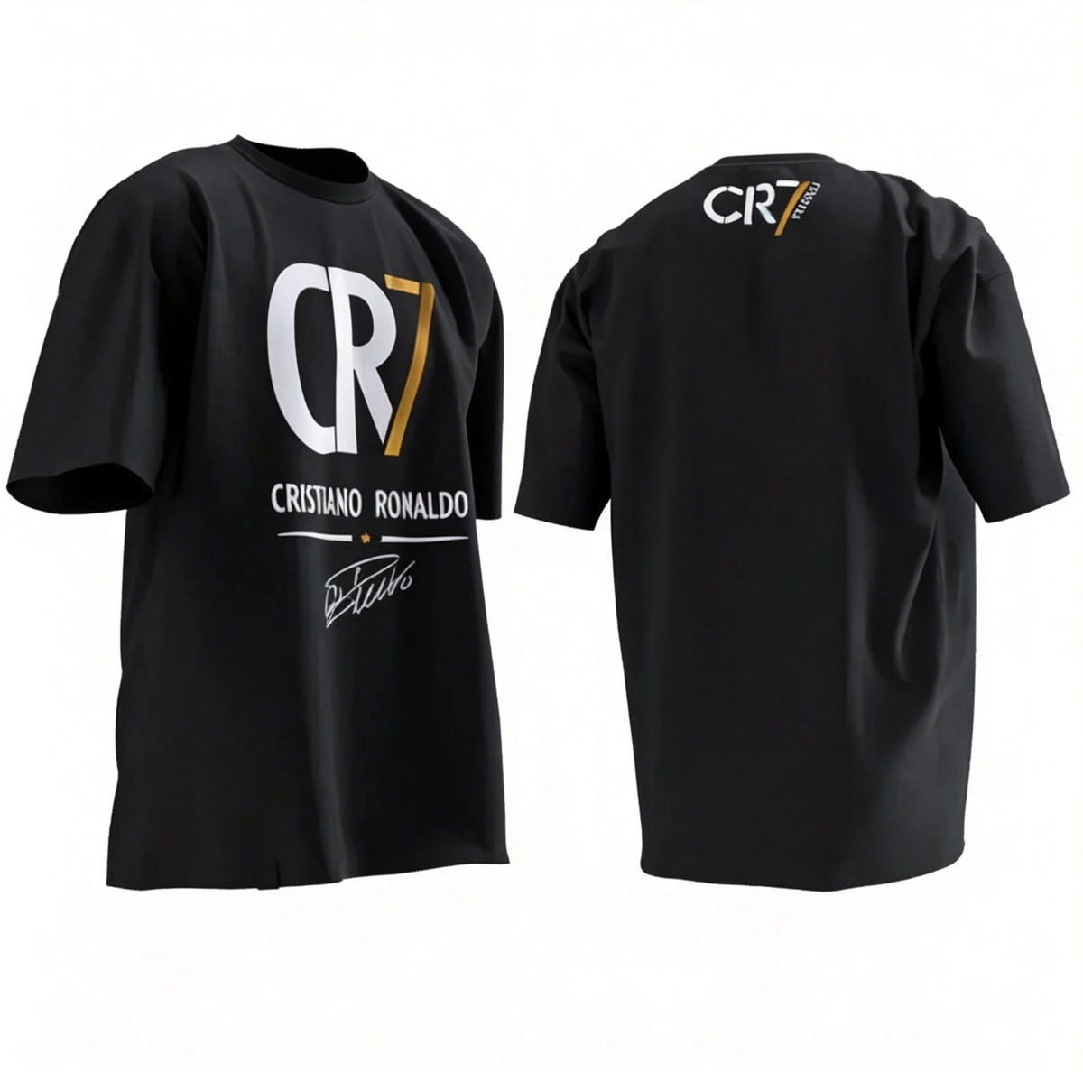 Sportswear CR7 Quick-Dry Short-Sleeve T-Shirt (Same Style as Cristiano Ronaldo's) with Hot-Stamped Design