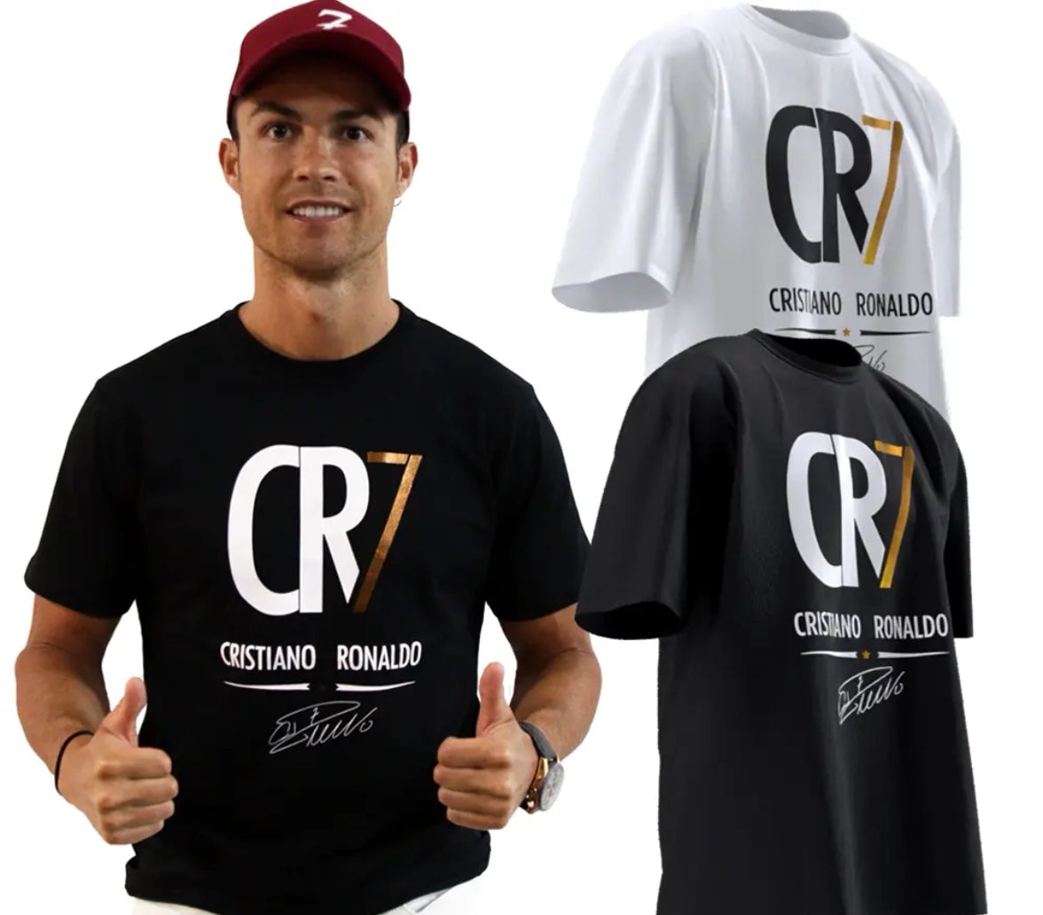 Sportswear CR7 Quick-Dry Short-Sleeve T-Shirt (Same Style as Cristiano Ronaldo's) with Hot-Stamped Design