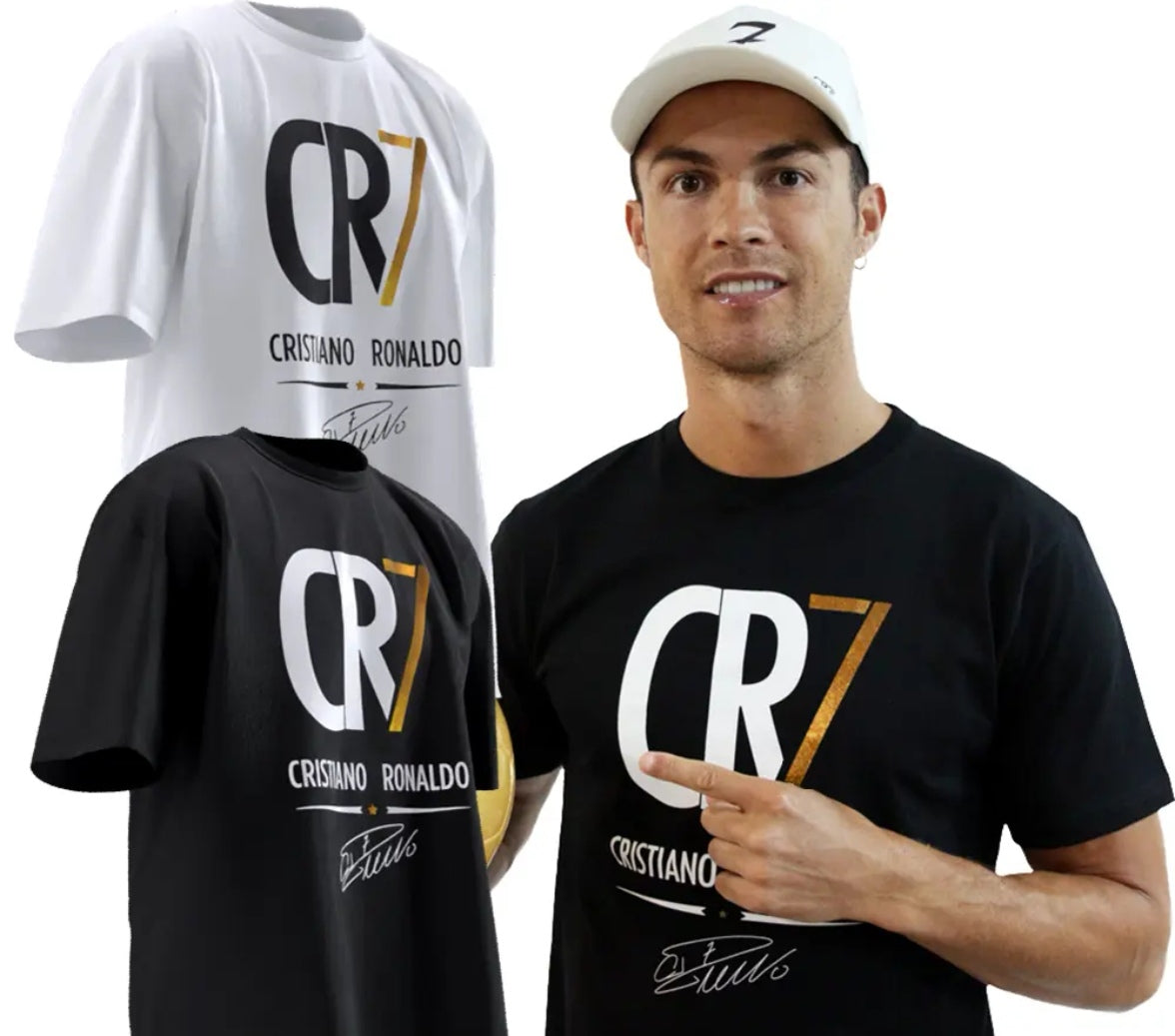 Sportswear CR7 Quick-Dry Short-Sleeve T-Shirt (Same Style as Cristiano Ronaldo's) with Hot-Stamped Design