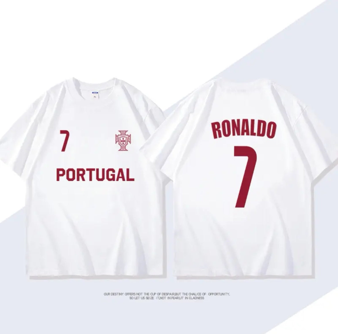 Summer Portugal Cristiano Ronaldo No. 7 Soccer Training 100% Cotton T-Shirt