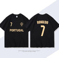 Summer Portugal Cristiano Ronaldo No. 7 Soccer Training 100% Cotton T-Shirt