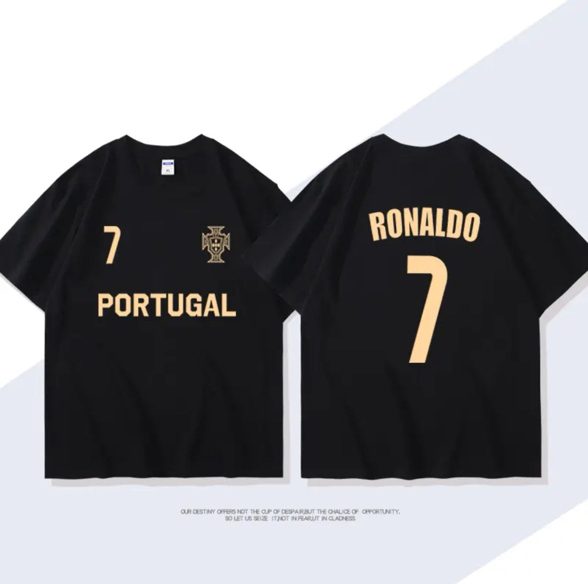 Summer Portugal Cristiano Ronaldo No. 7 Soccer Training 100% Cotton T-Shirt