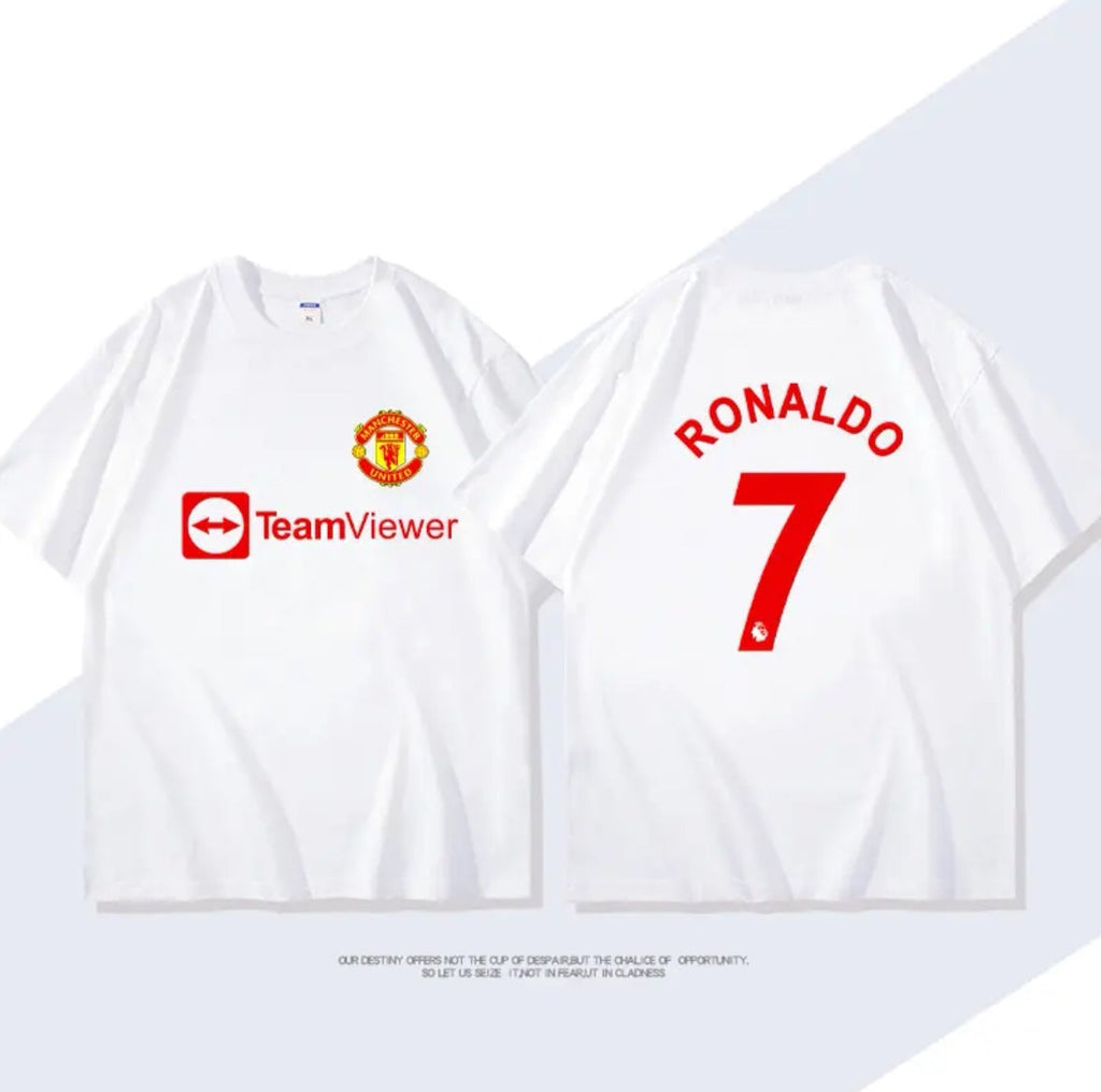 Summer Portugal Cristiano Ronaldo No. 7 Soccer Training 100% Cotton T-Shirt