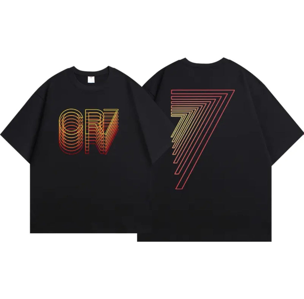 Sportswear CR7 Quick-Dry Short-Sleeve T-Shirt (Same Style as Cristiano Ronaldo's) with Hot-Stamped Design