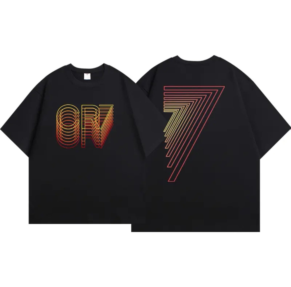 Sportswear CR7 Quick-Dry Short-Sleeve T-Shirt (Same Style as Cristiano Ronaldo's) with Hot-Stamped Design