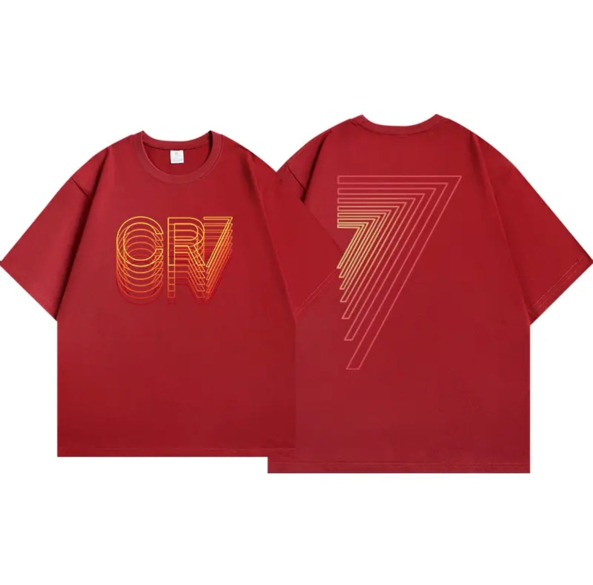 Sportswear CR7 Quick-Dry Short-Sleeve T-Shirt (Same Style as Cristiano Ronaldo's) with Hot-Stamped Design