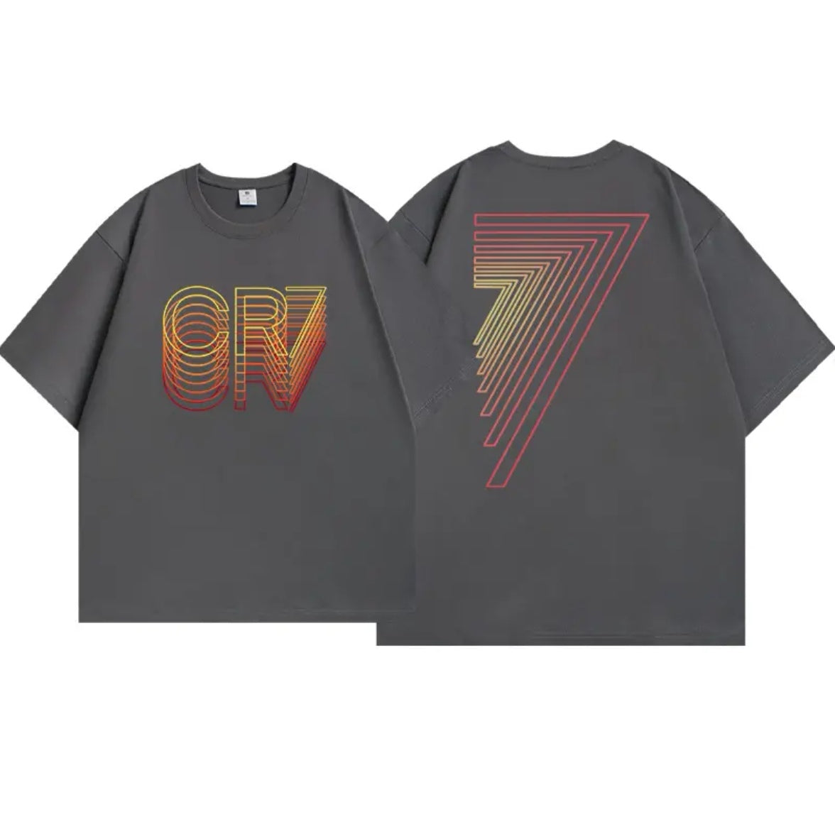 Sportswear CR7 Quick-Dry Short-Sleeve T-Shirt (Same Style as Cristiano Ronaldo's) with Hot-Stamped Design
