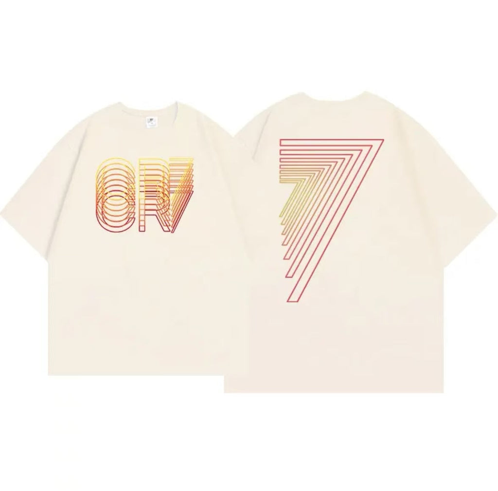 Sportswear CR7 Quick-Dry Short-Sleeve T-Shirt (Same Style as Cristiano Ronaldo's) with Hot-Stamped Design