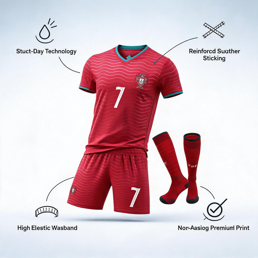 2627 World Cup Cristiano Ronaldo Portugal No. 7 Jersey Set
