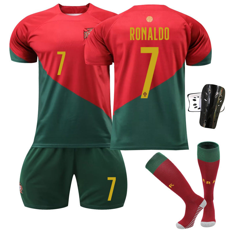 2022 Portugal National Team Cristiano Ronaldo Home No. 7 Jersey Set