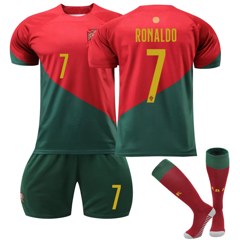 2022 Portugal National Team Cristiano Ronaldo Home No. 7 Jersey Set