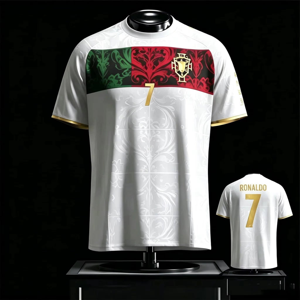 Cristiano Ronaldo Commemorative Black and Gold Jersey