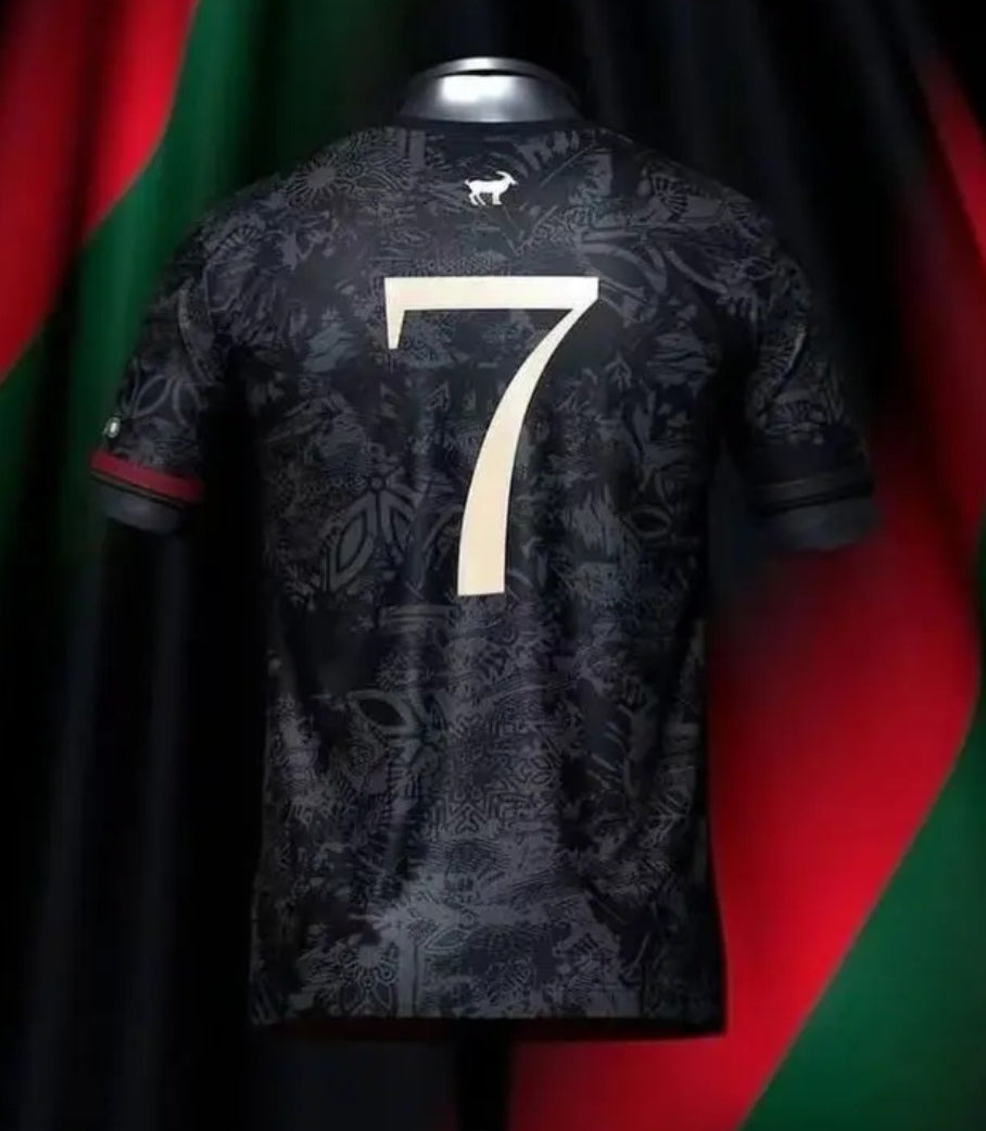 Cristiano Ronaldo Commemorative Jersey, Black and Red