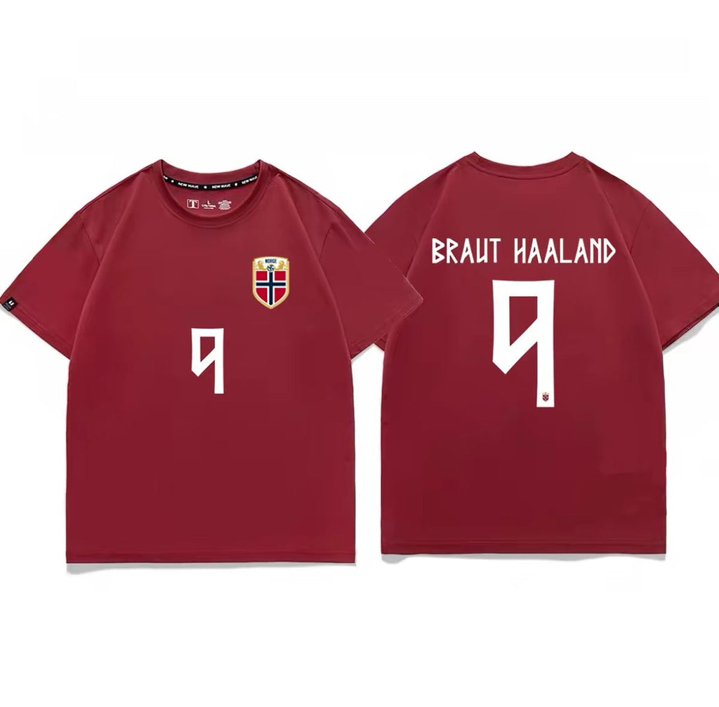 “Demon” Haaland No. 9 Casual, Loose-Fit 100% Cotton T-Shirt