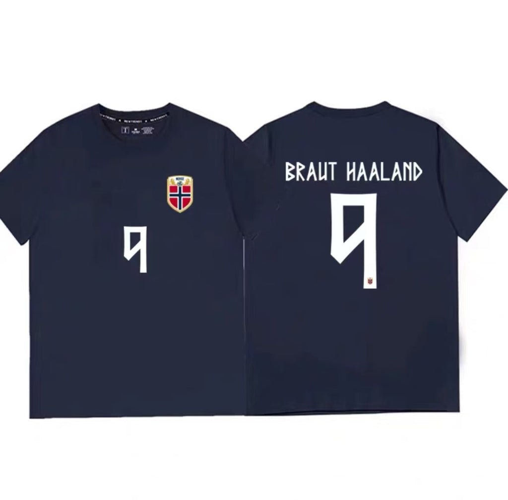 “Demon” Haaland No. 9 Casual, Loose-Fit 100% Cotton T-Shirt