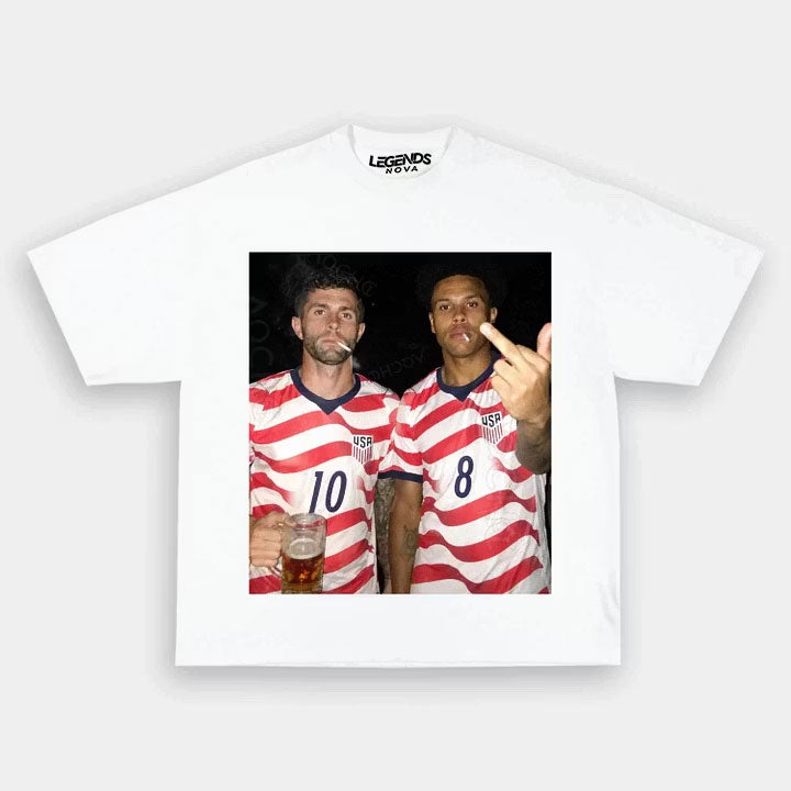 Christian Pulisic & Weston McKennie USA Soccer Style Tee 7